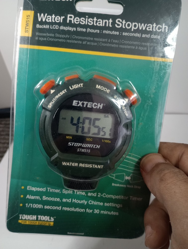 Extech STW515 Stopwatch/Clock with Backlit Display
