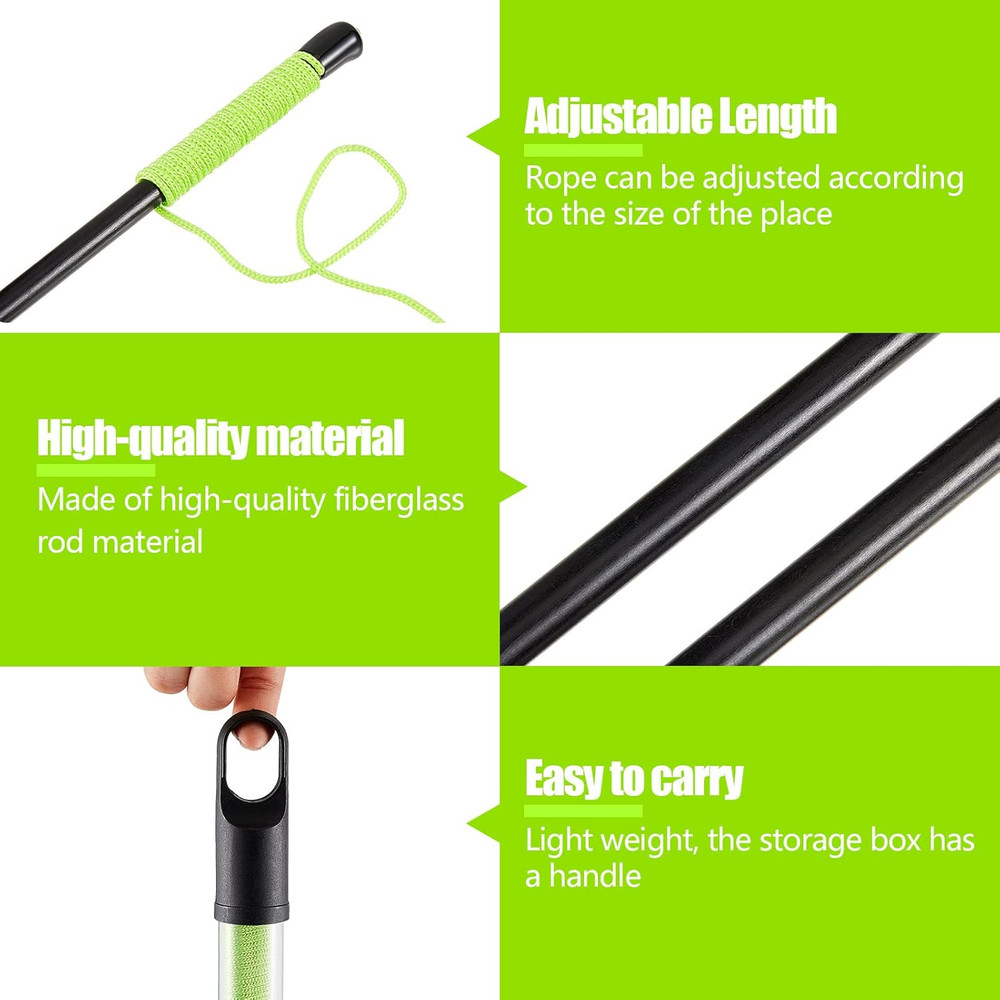 2 Pieces Golf Alignment String Line Putting Aid with Pegs Training String Gui...