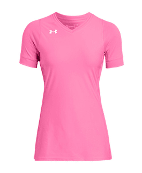 Under Armour Womens Powerhouse SS Jersey Hot Pink Medium 1326615 Retail $40