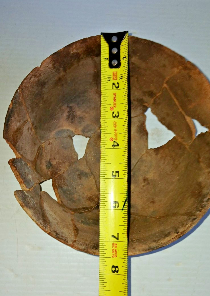 Pre-Columbian Native American Indian Mississippian Partial Pottery Bowl Artifact