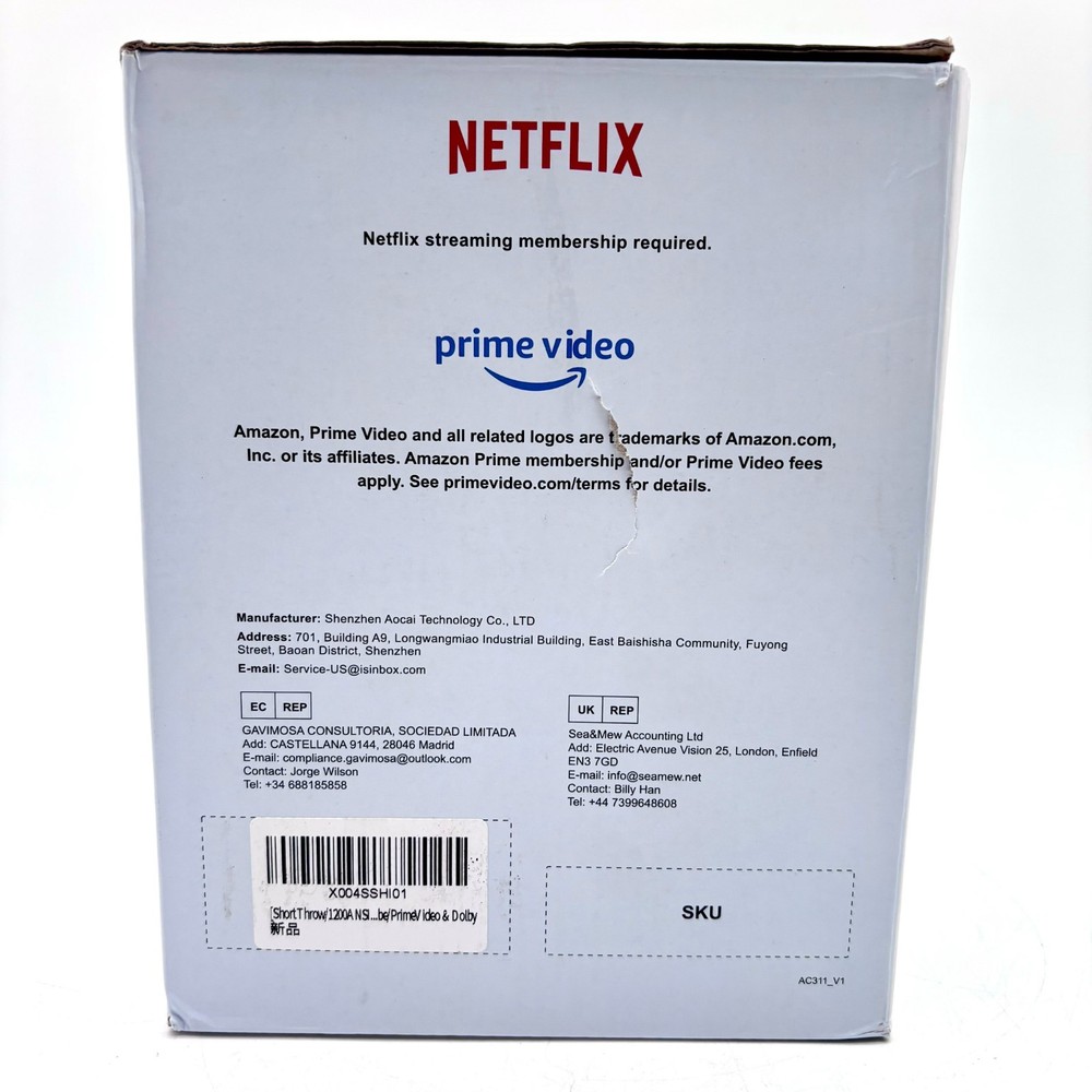 iSinbox Netflix-Licensed Smart Projector AC311