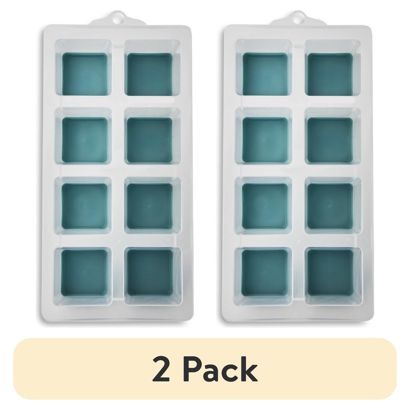 Jumbo Pop-Out Ice Tray Set Large Cubes Easy Release Durable Kitchen Essential US