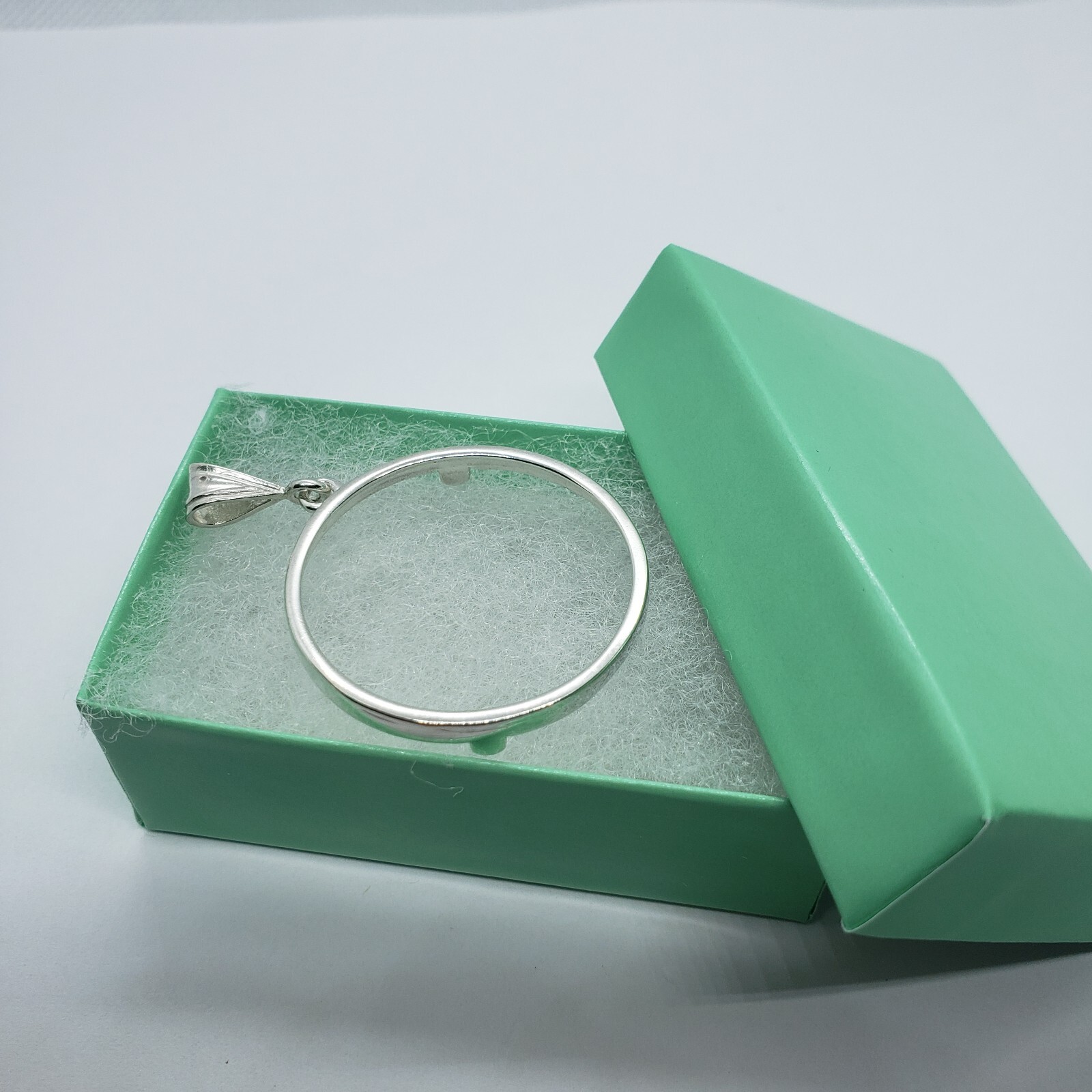 Sterling Silver 1 Onza Plata Libertad Bezel 36 mm Coins Prong Back Square Edge