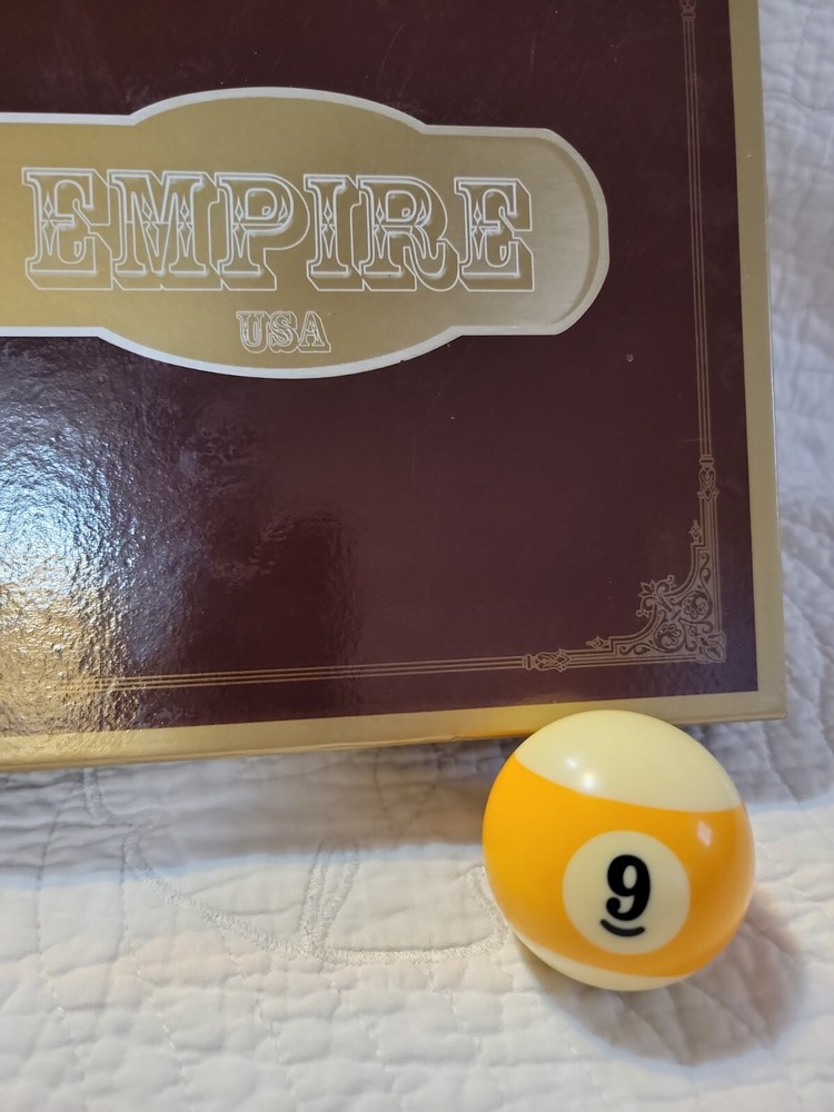 Replacement Billiard Pool 9 Ball Yellow Empire 2.25" EUC