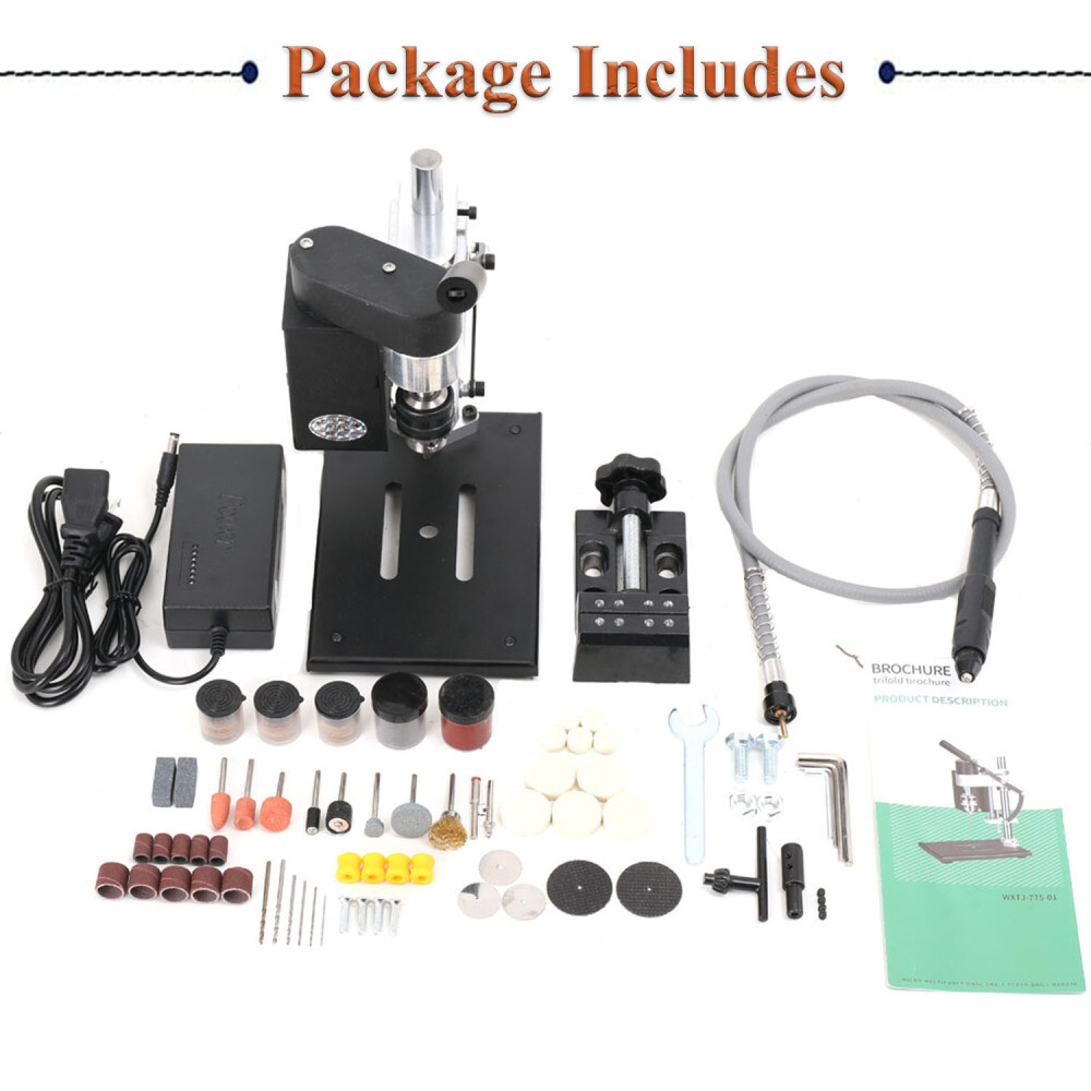 120W Mini Bench Drill Press 7 Speed Adjustable Bench Benchtop Drilling Machine