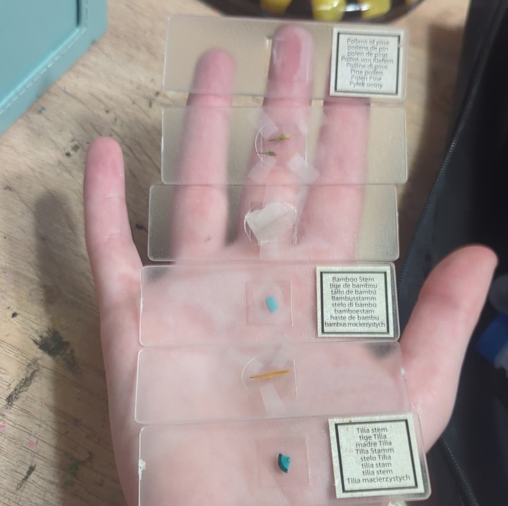 Edu-Science Microscope Set 10X Objective Prepared Slides Accessories Science Kit