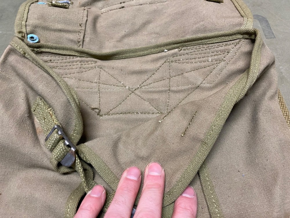 ORIGINAL WWII US ARMY M1942 COMBAT FIELD HAVERSACK BACKPACK-OD#3