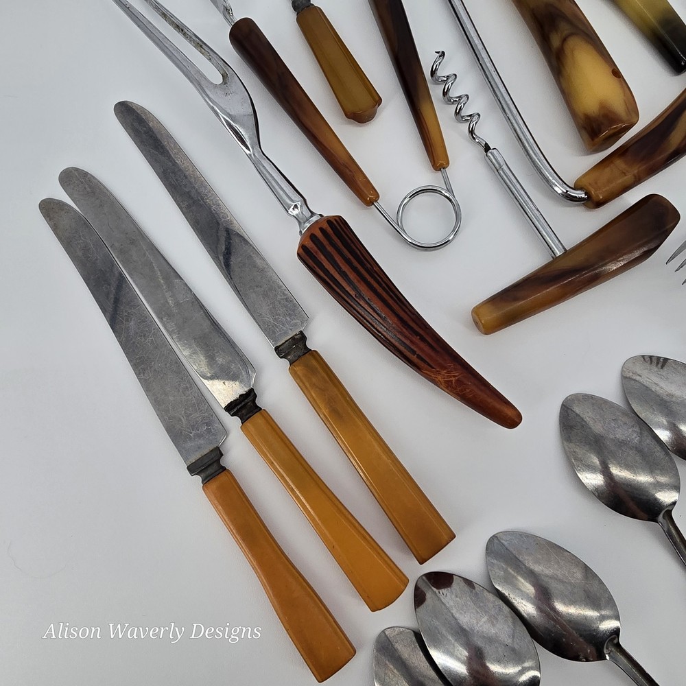 Bakelite Hostess Set & Utensils