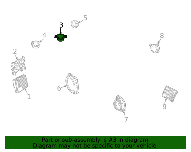 Genuine GM Inst Panel Speaker 84578211