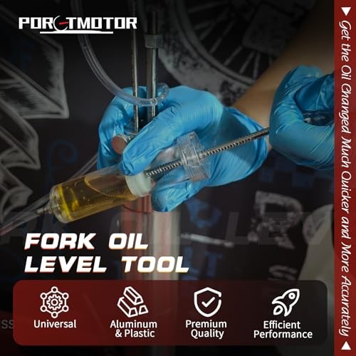 Motorcycle Fork Service Tool Kit, 3PCS Upgrade Fork Oil Level Tool, Spring