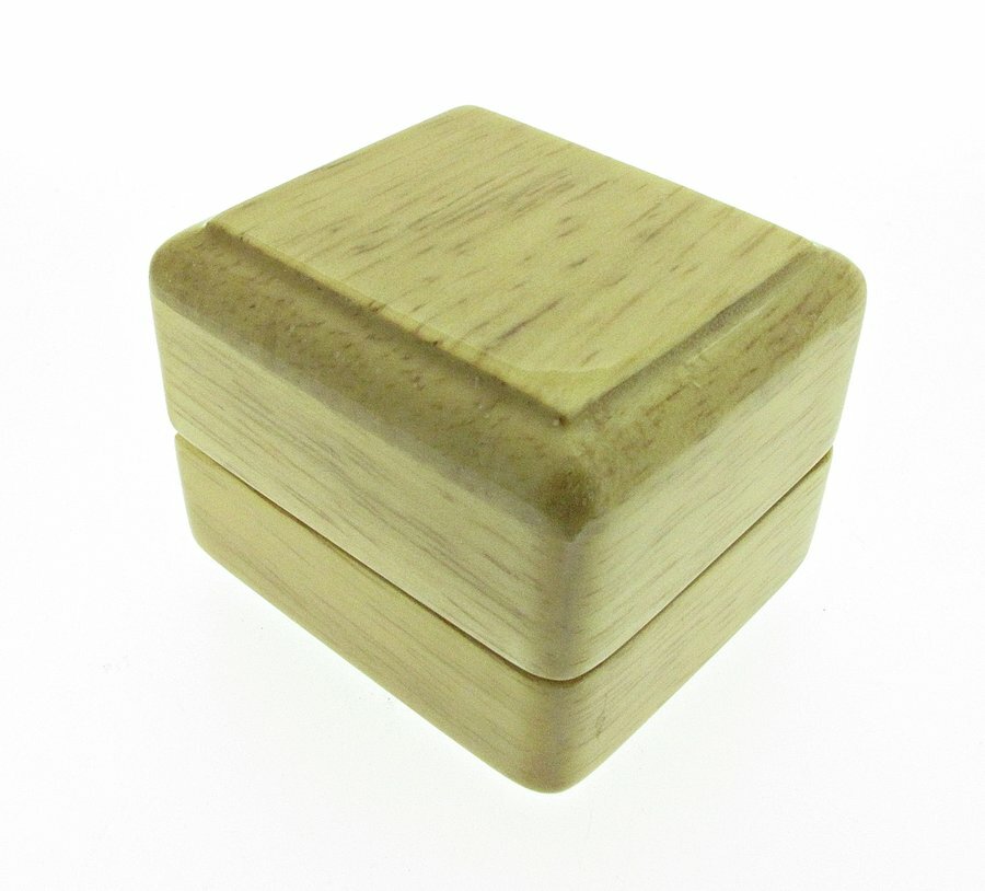 Earrings box - natural wood