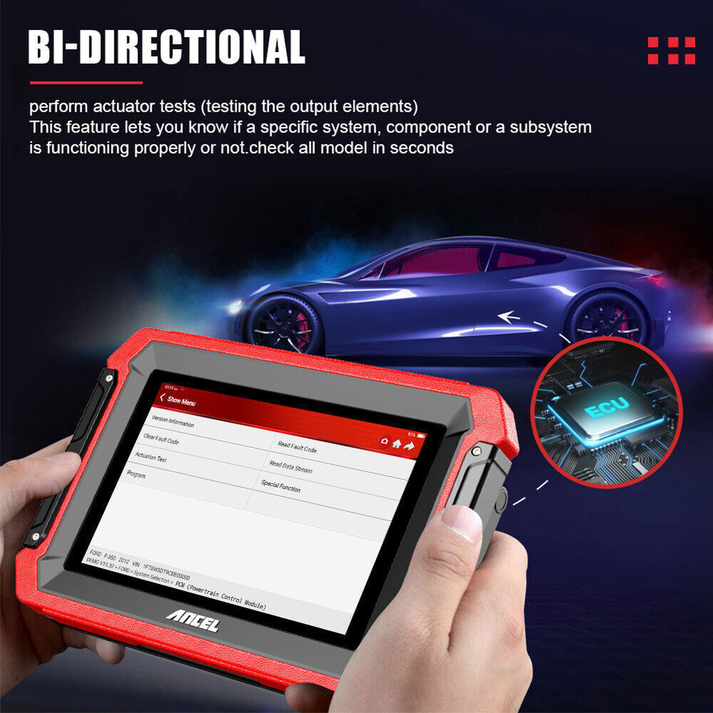 ANCEL Car ECU Coding Bidirectional Diagnostic Tool Full System OBD2 Scanner Tool