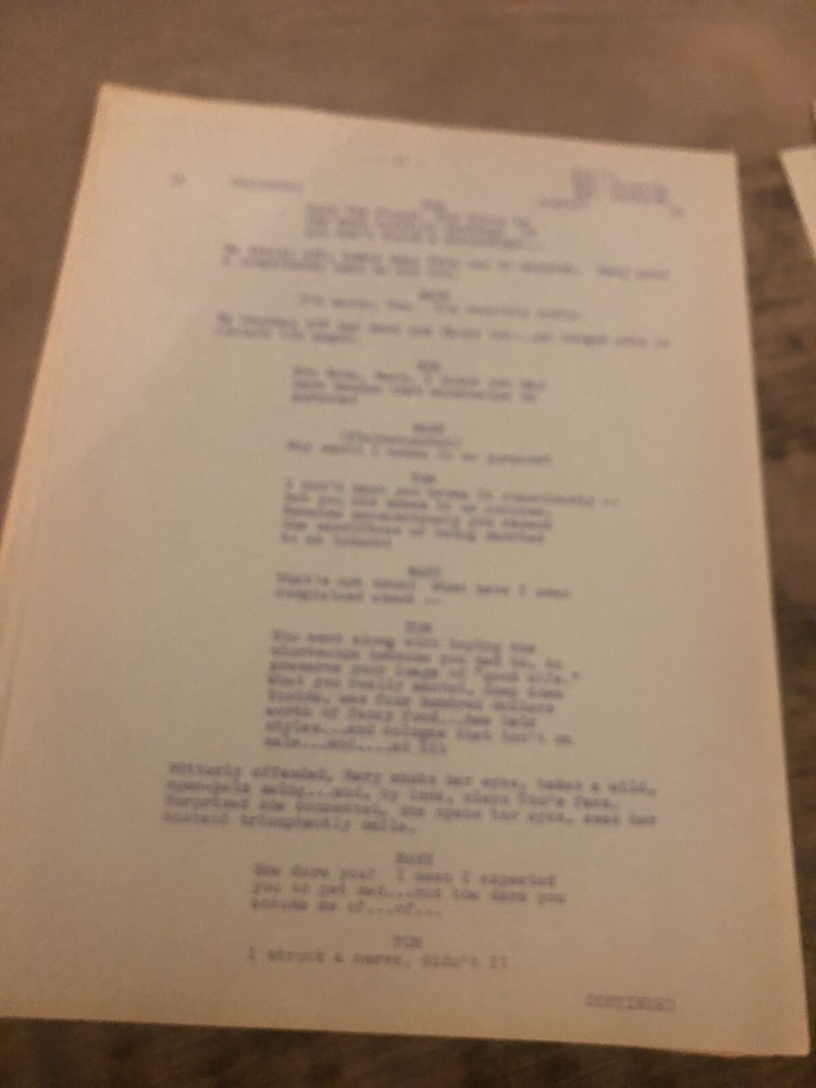 TOM, DICK and Harry Vintage TV SCRIPT