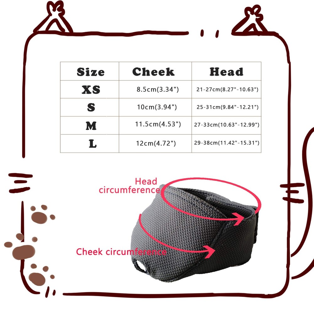 Cat Muzzle with Breathable Mesh Cat Mouth Guard Muzzle for Prevent Biting Che...