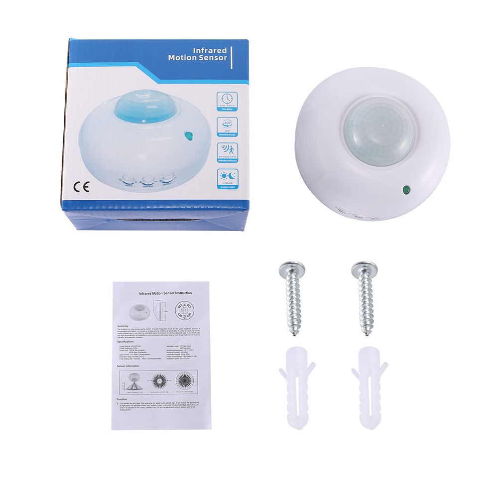 New Motion Sensor Infrared PIR Movement Detector Outdoor Sensor Light Switch