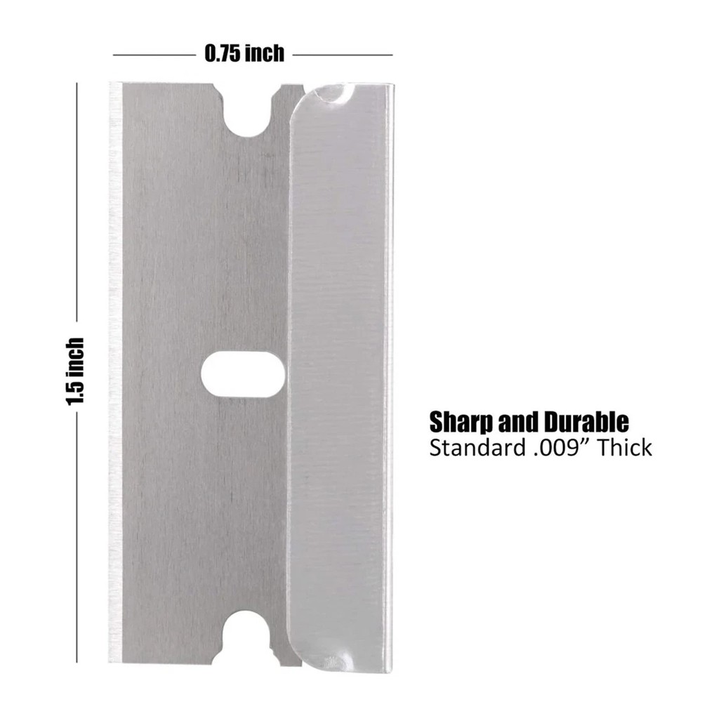 100x Single Edge Extra Sharp Razor Blades Heat Treated Safety Knife Scrapers