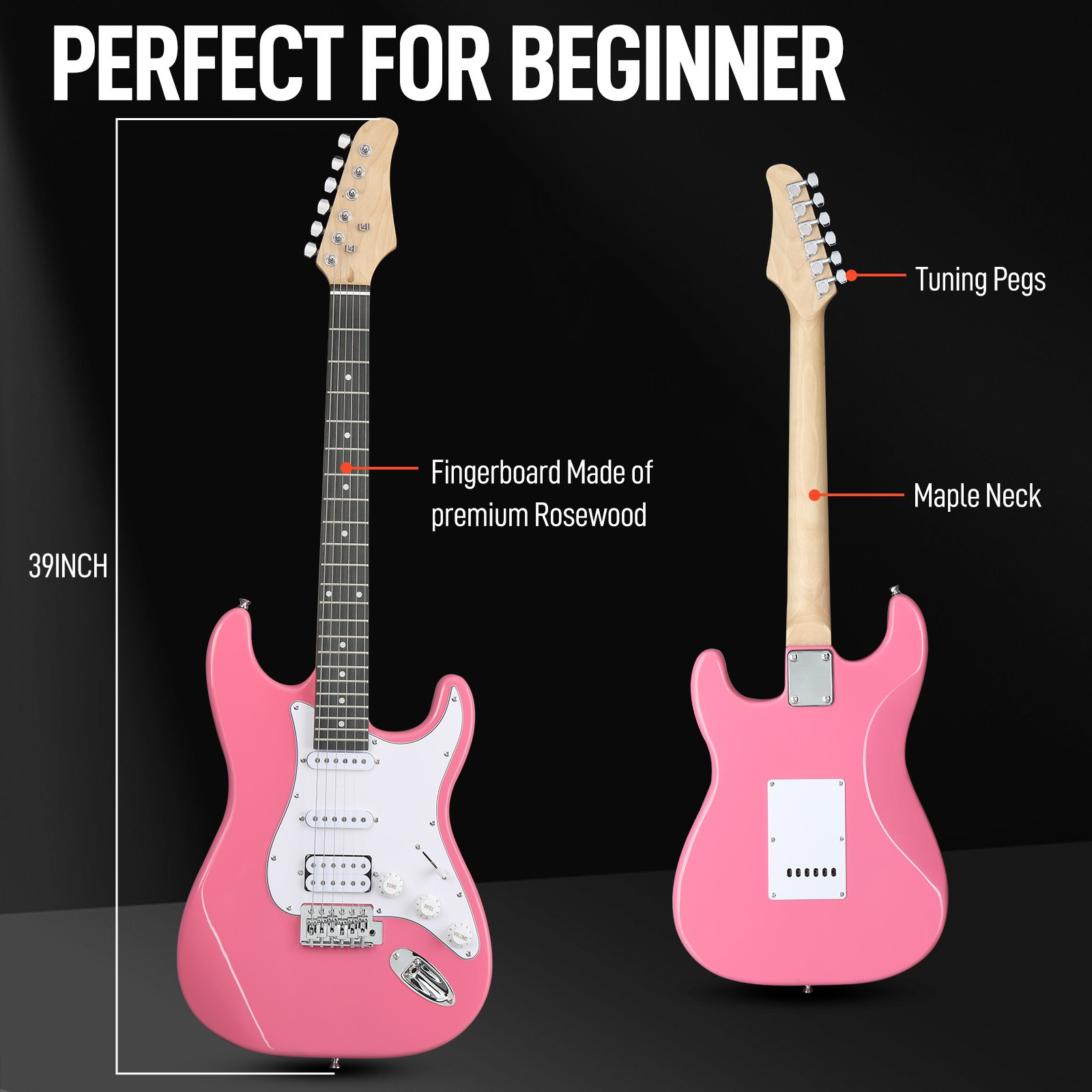 Ktaxon GST Electric Guitar Kit for Beginner with 5W AMP for Student Gift