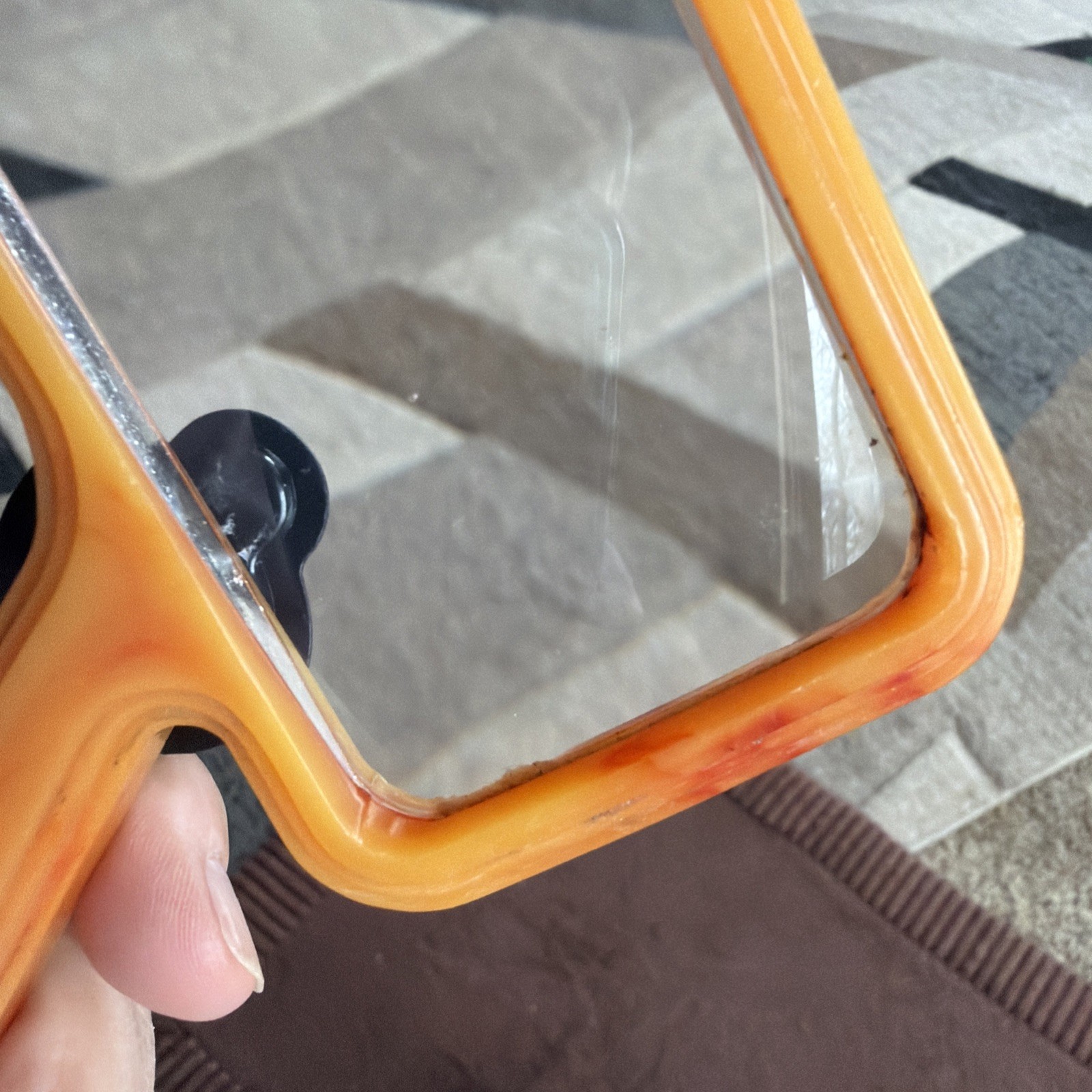 Vtg. Bausch & Lomb Light Butterscotch Art Deco Faux? Bakelite Magnifying Glass