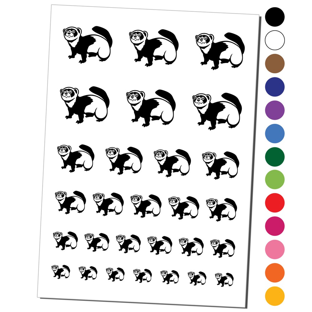 Friendly Ferret Temporary Tattoo Water Resistant Set