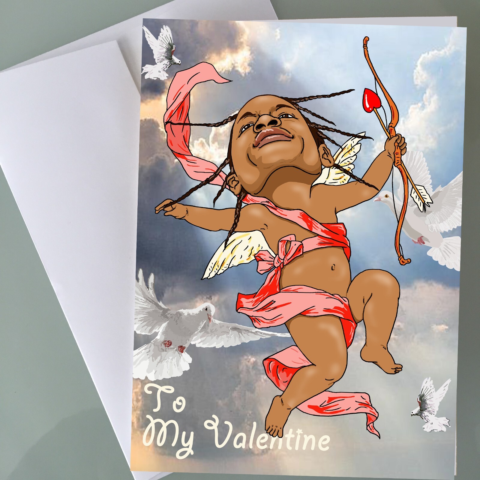 Travis Scott Valentine's Day Card - Cupid Funny Valentine's Day card