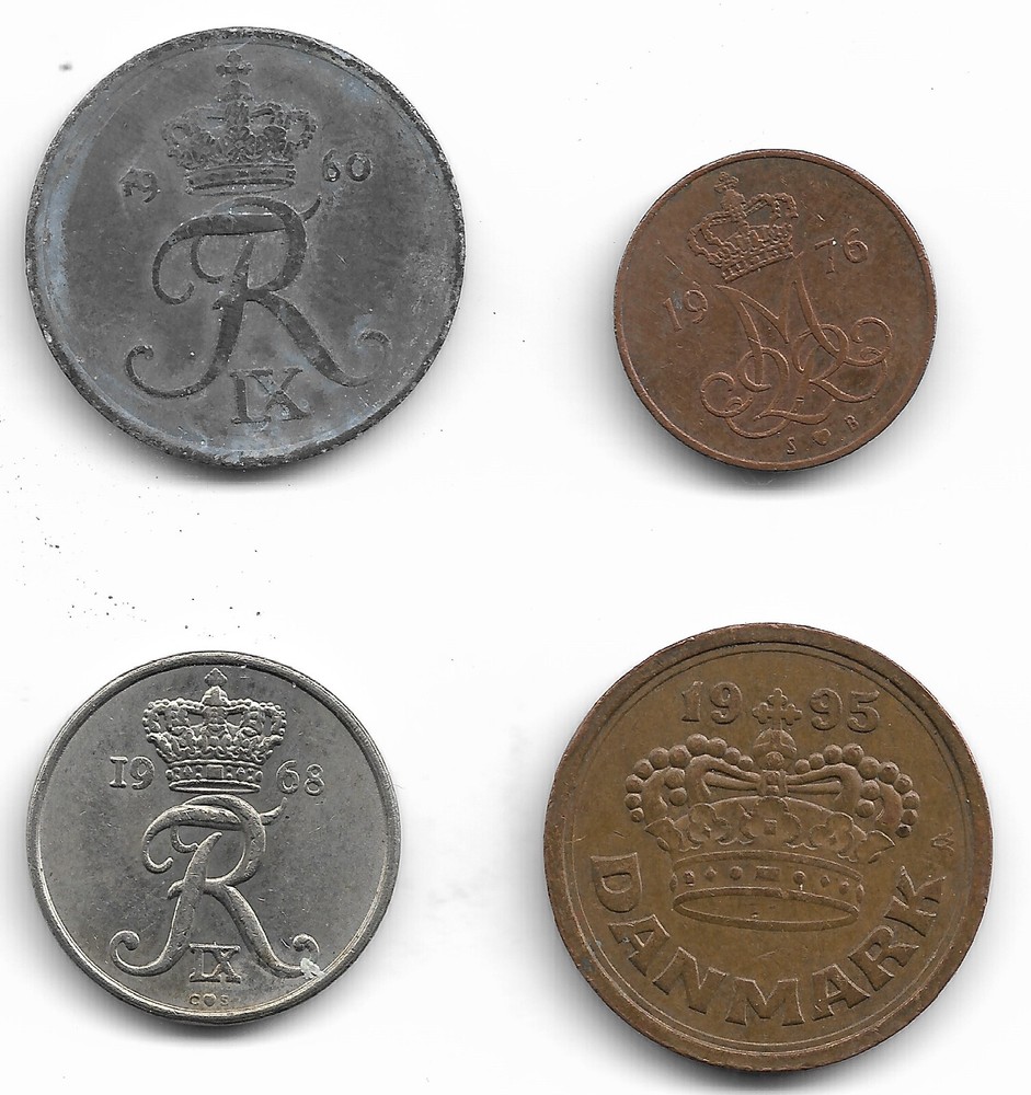 Denmark 4 Coin Lot