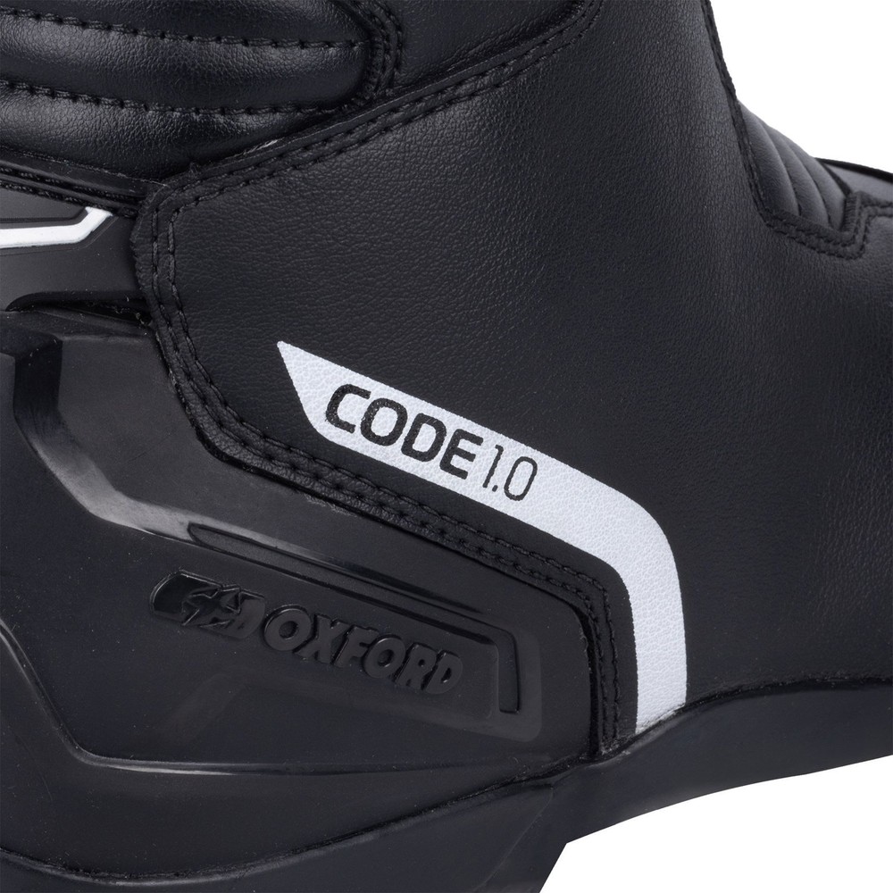 Oxford Products Code 1.0 Mid D2D Motorcycle Boots Black White