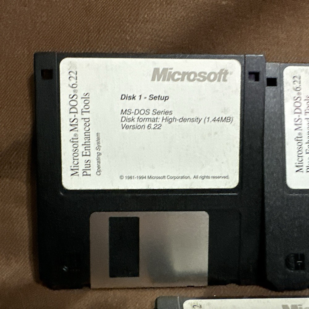 Microsoft MS-DOS 6.22 Plus Enhanced Tools - Genuine