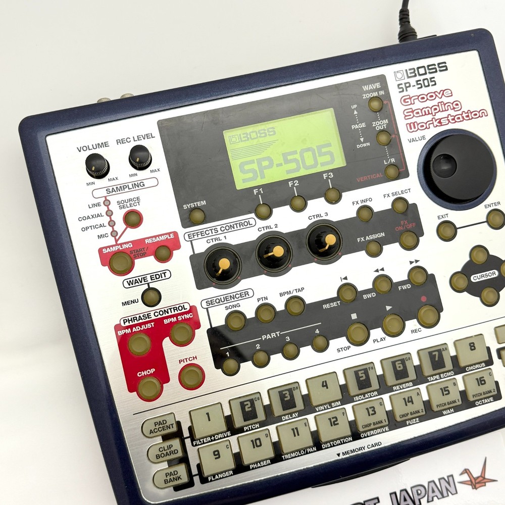 BOSS SP-505 Groove Sampling Workstation Digital Sampler W/Adapter, Memory card