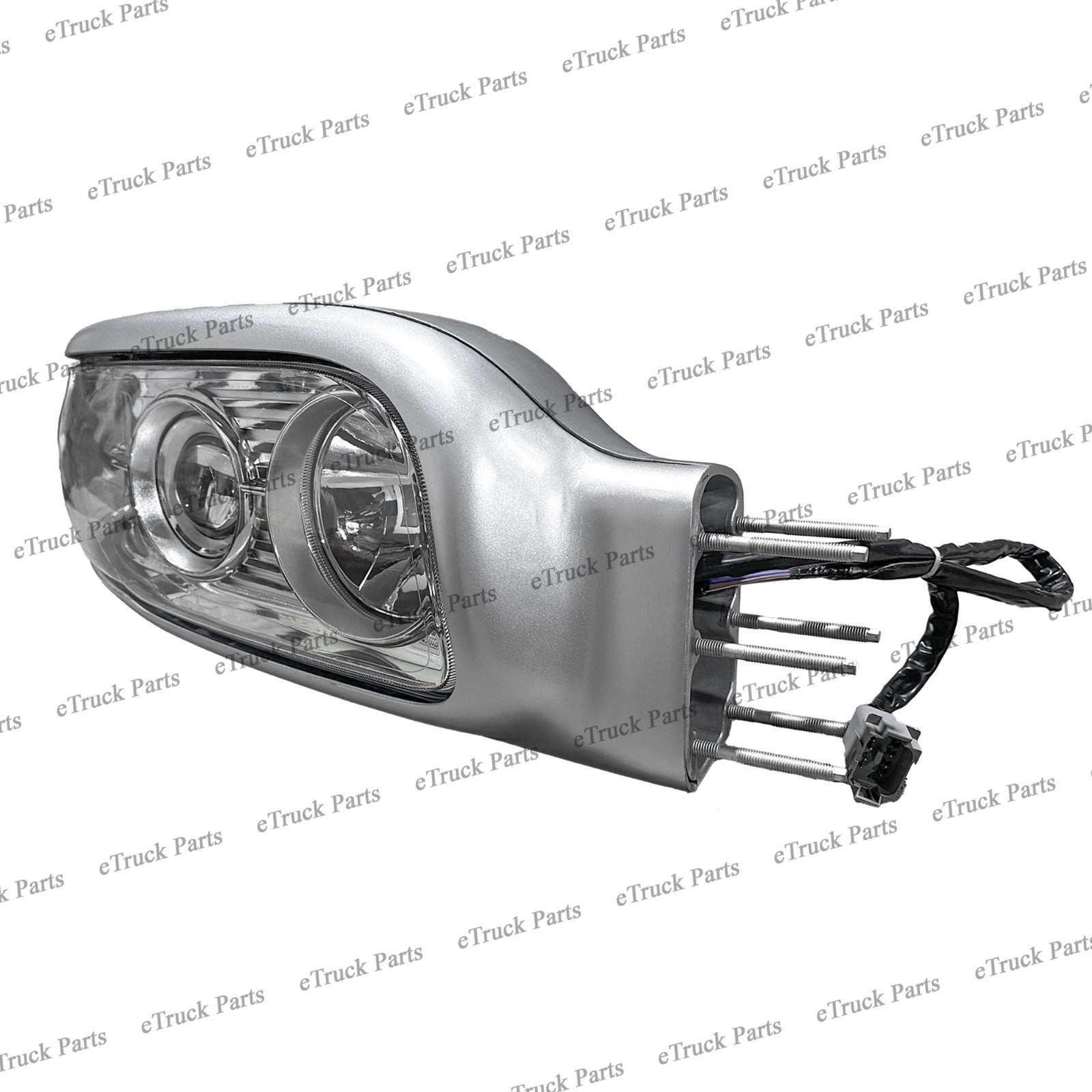 2008 - Peterbilt 388 389 567 589 RH Headlight Assembly w/ Matte Chrome Housing
