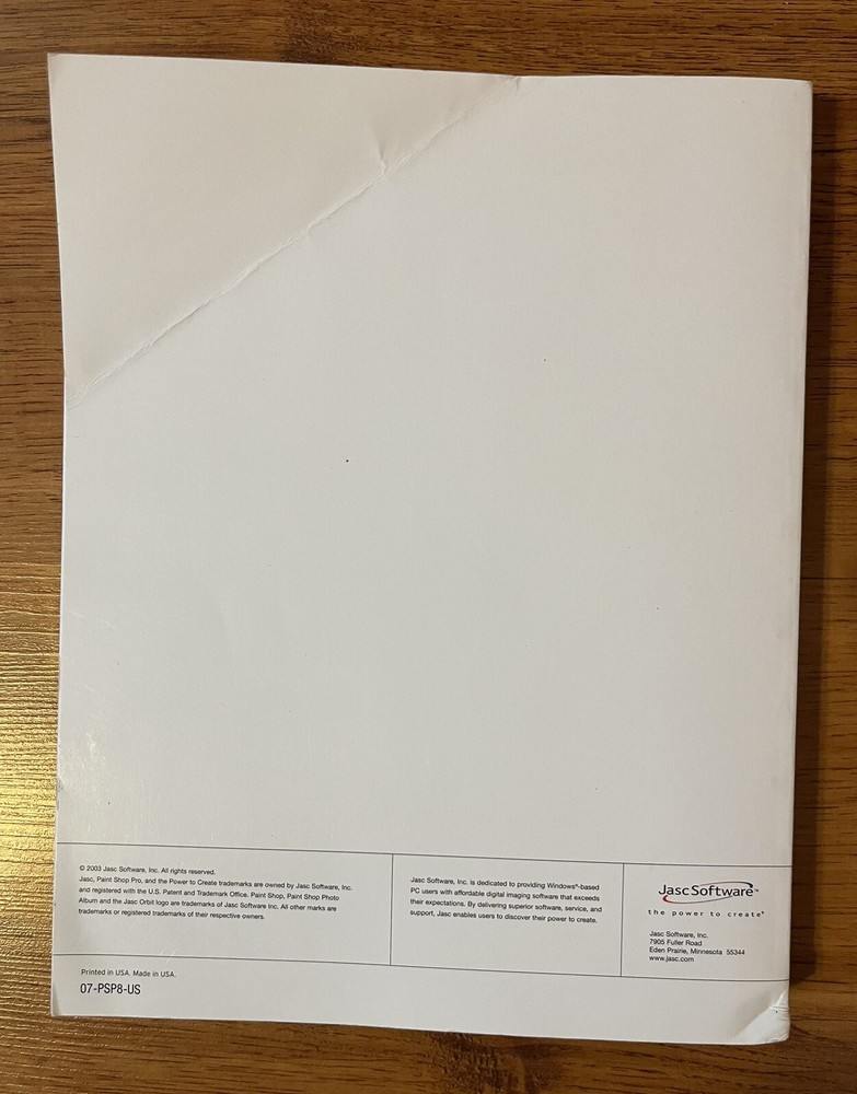 Paint Shop Pro 8 User Guide Jasc Software 2003