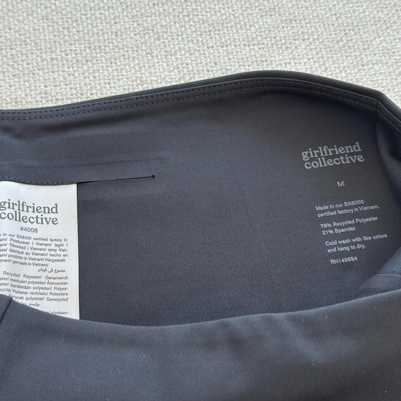 Girlfriend Collective Compressive High-Rise Legging in Black, Size Medium