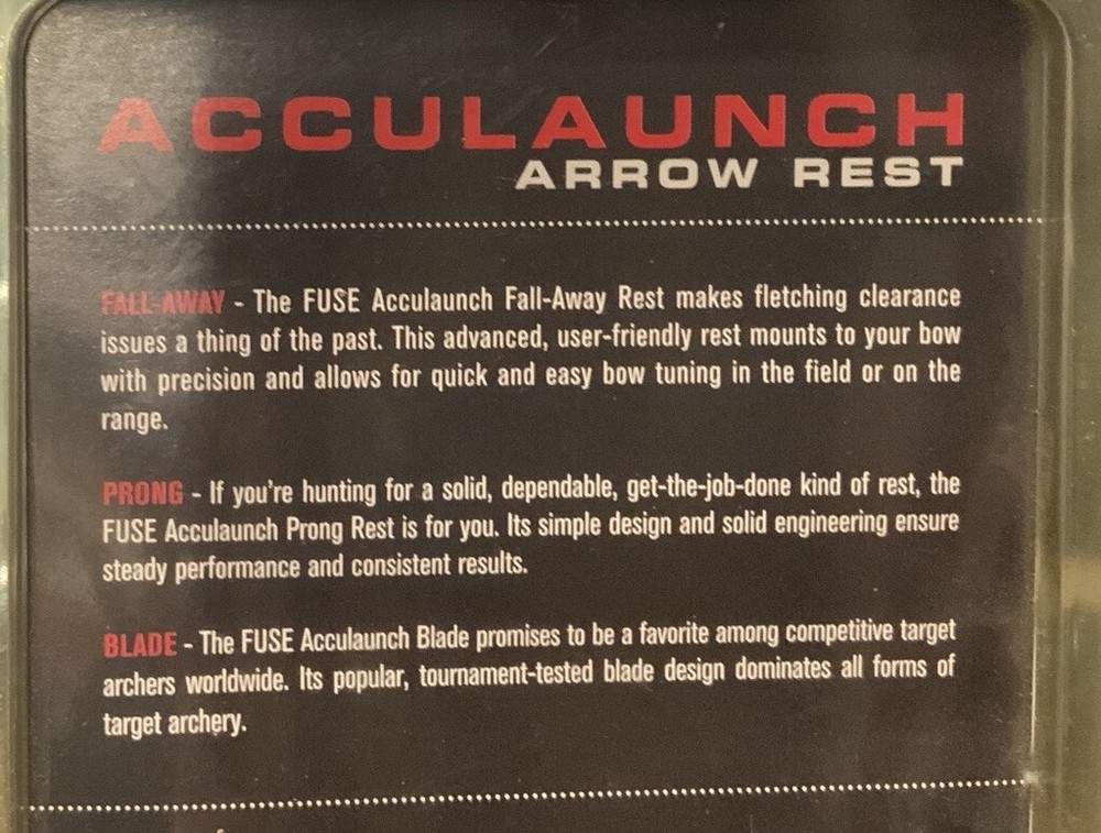 Acculaunch Arrow Rest, Left Hand