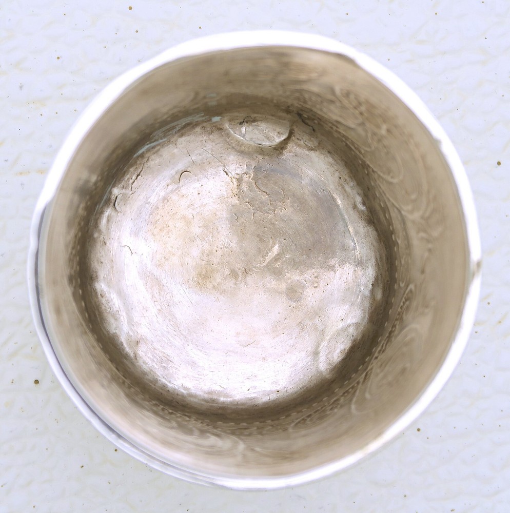 Trondheim Norway Solid Silver Cup Three Ball Feet Marked CR Dated 1762