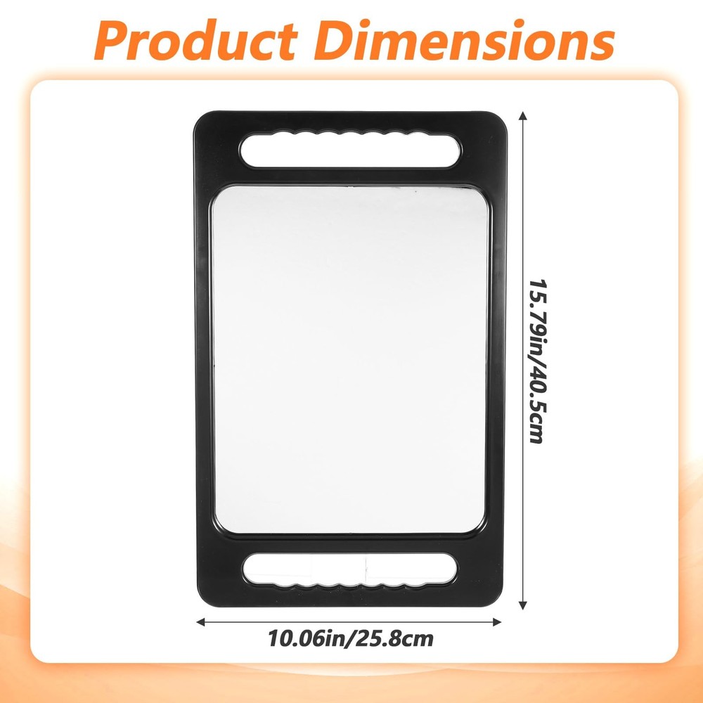 Extra Large Hand Mirror 16x10 - Drop-Proof Rectangular Mirror for Salons