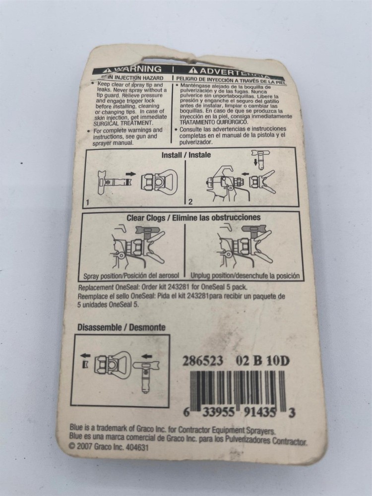 New, Graco 286523, Rac 5 SwitchTip, reversible spray tip