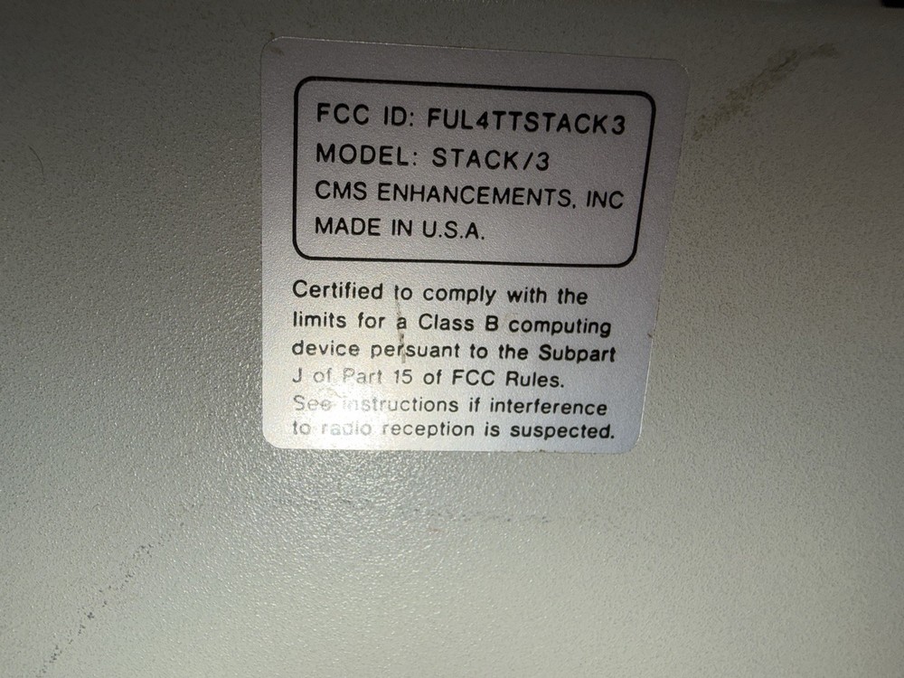 CMS STACK/3 External SCSI Hard Drive ST-138N for Apple Macintosh with SCSI cable