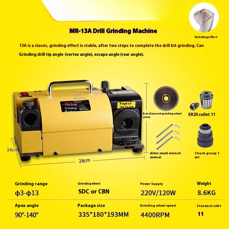 180W Drill bit grinding machine Portable 220V General Grinding Machine Tool Set