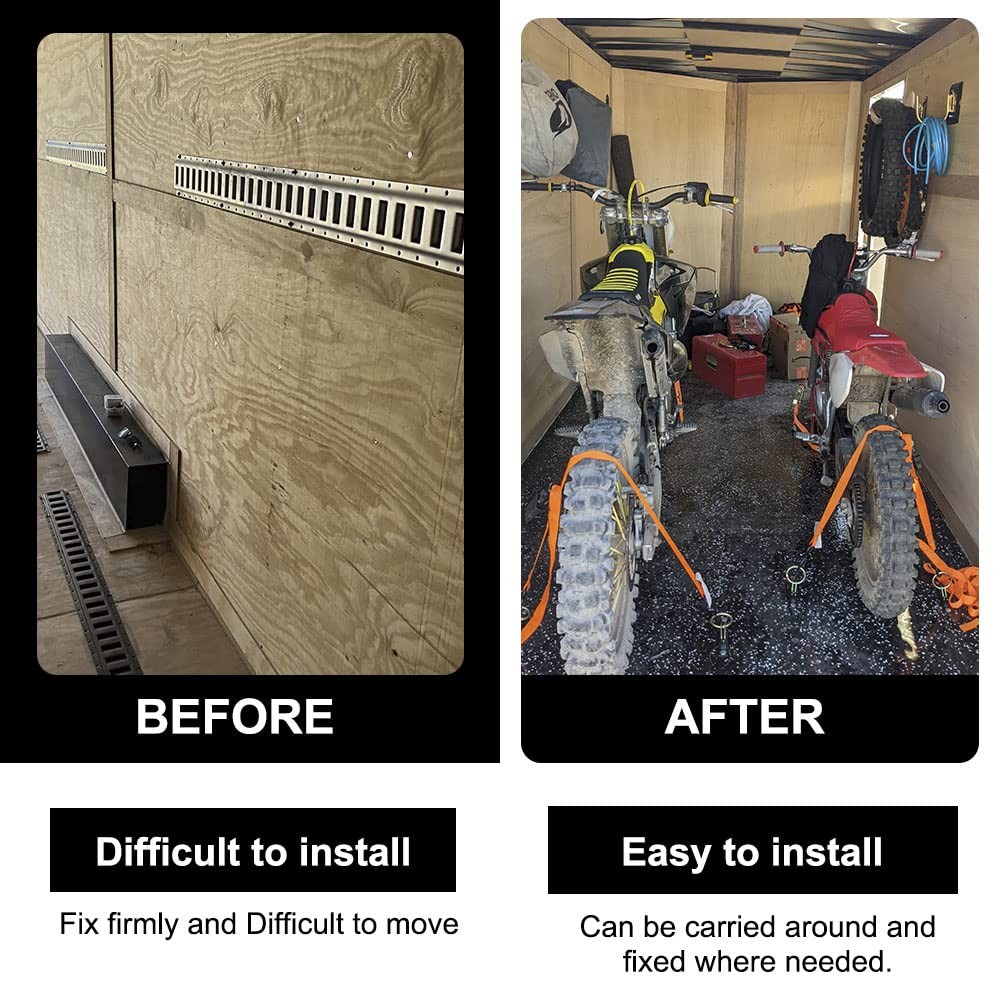 10 PCS E-Track Single Slot Tie Downs E-Track Single Strap Tie Down Anchors