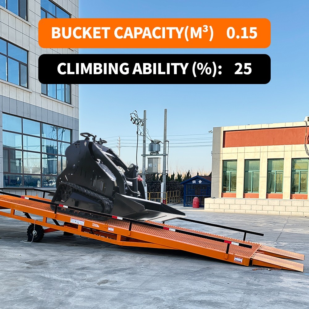 Upgraded Skid Steer Loader Tracked Loader with Grapple EPA Gasoline Engine USA