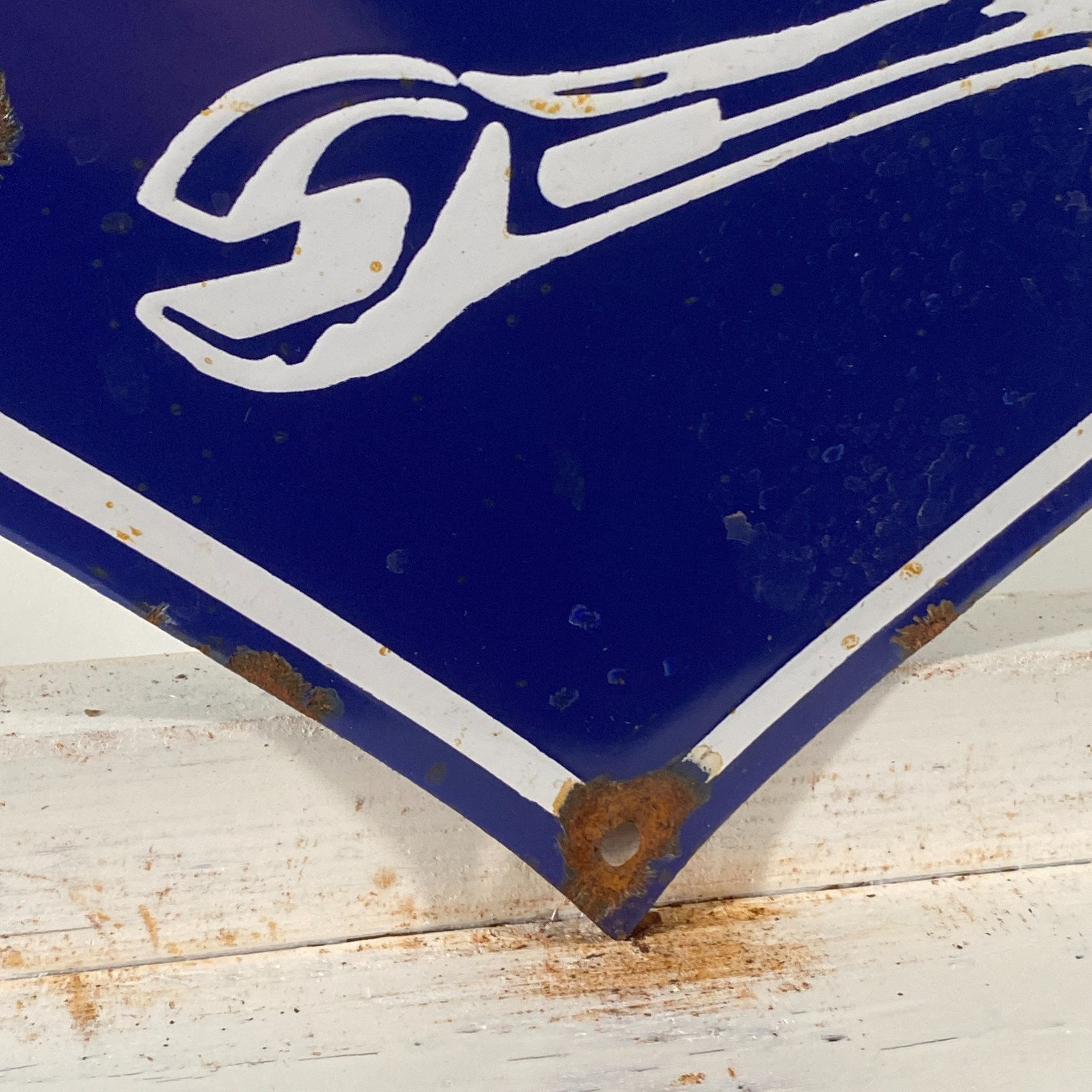 Piaggio Vespa Enamel Sign - 60x35cm (23.6x13.8") - Retro Service Vintage Signage