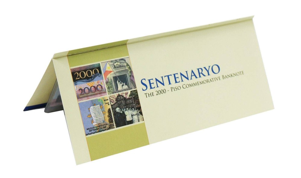 Philippines 2000 Piso, 2001, P-189c, UNC, Commemorative, Folder