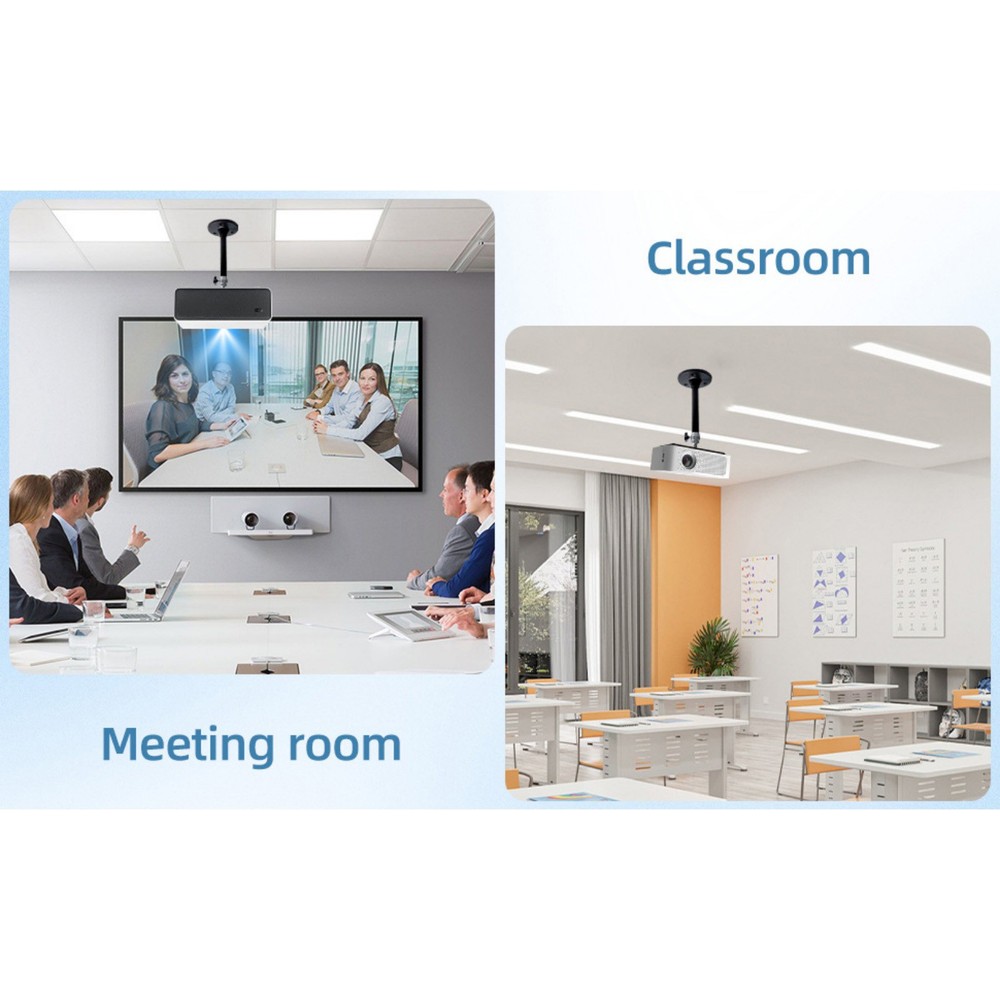 Mini Projector Ceiling Mount with 3 Screw Adapters and Knob for Angle Adjust