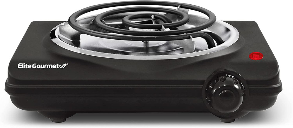 ESB100B Countertop Single Coiled Burner Electric Hot Plate, Temperature Control,