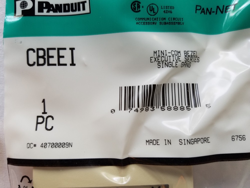 CBEEI Panduit Mini-Com Executive Faceplate Frame - Electric Ivory