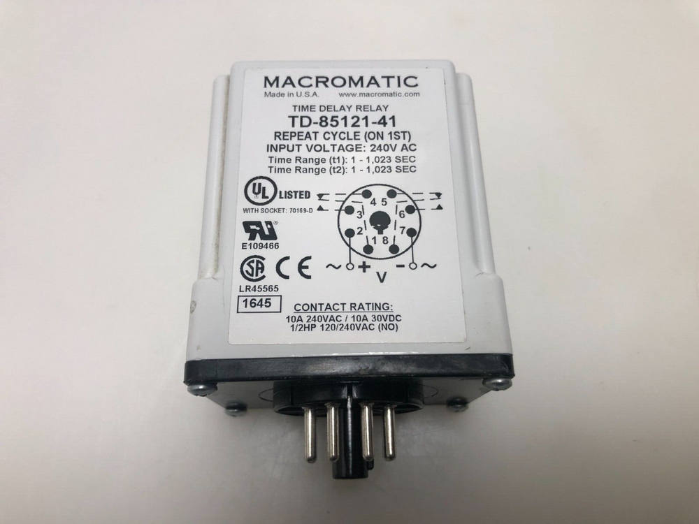 Macromatic TD-8: Time Delay Relay - TD-85121-41