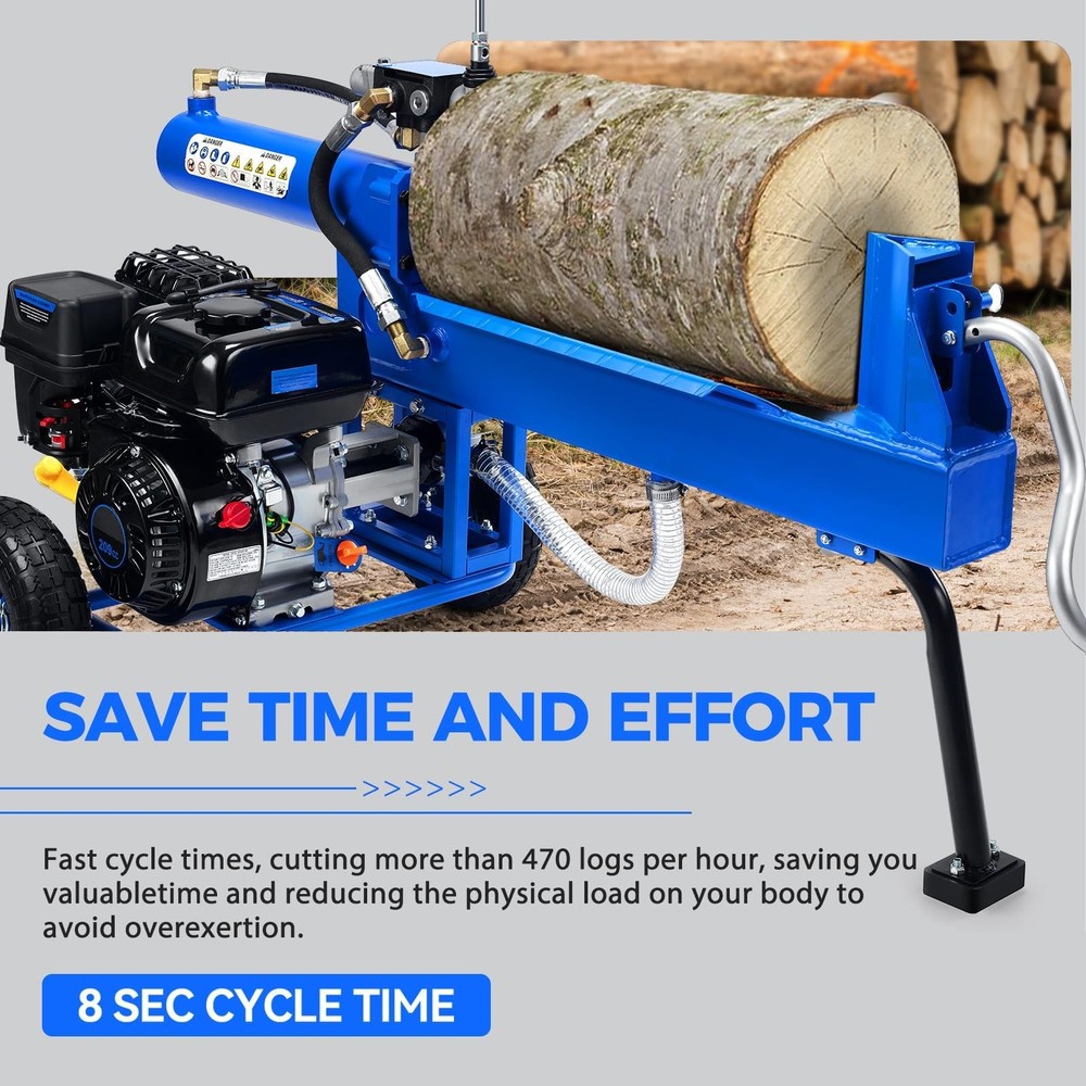 Mutaomay 7HP Log Splitter Gasoline Splitting Capacity 20Ton Automatic Return