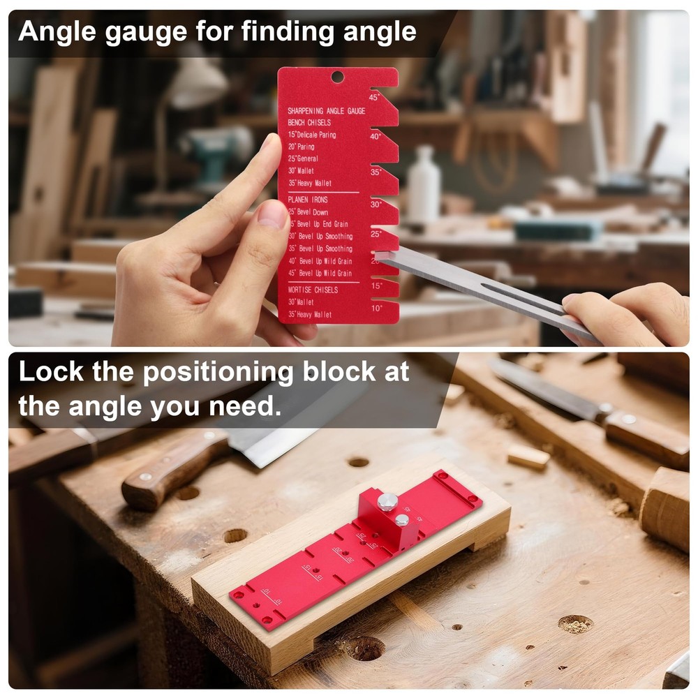 Chisel Sharpening Jig, Honing Guide for Woodworking Chisels and Planes Width ...