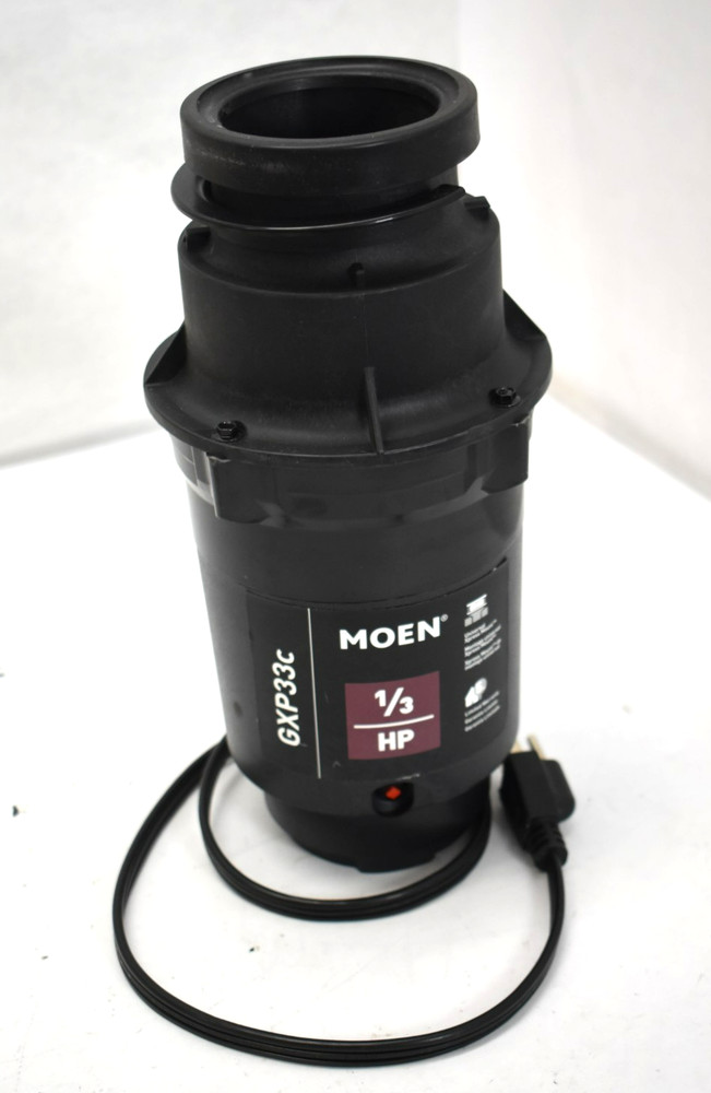 Moen Lite Series Pro 1/3 HP Compact Continuous Feed Garbage Disposal GXP33C READ