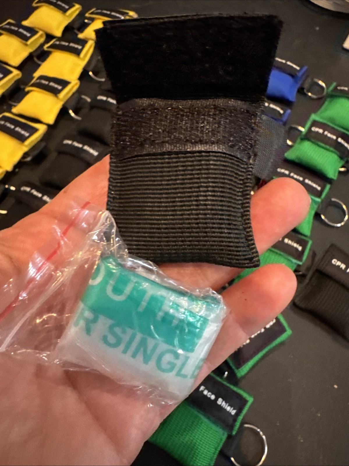 Lot of 38 CPR Face Shield Mask Keychain Mask Disposable Emergency Kit