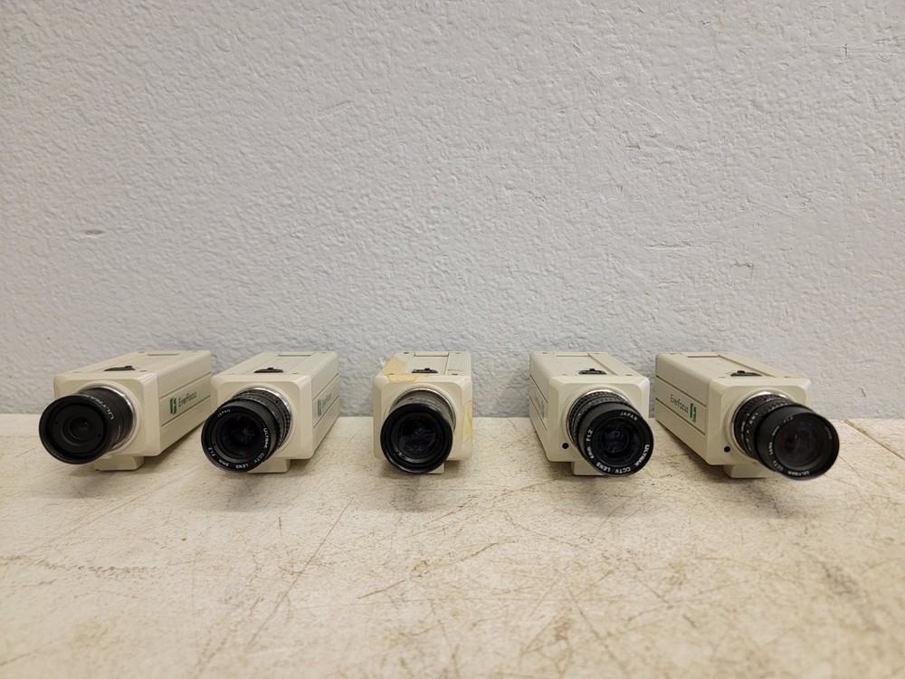 (5) Everfocus EX100/E CCD Black & White Security Camera W/ Various Lens 1